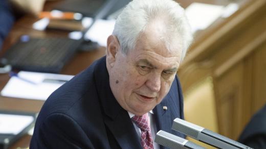Prezident Miloš Zeman vystoupil s projevem před poslanci