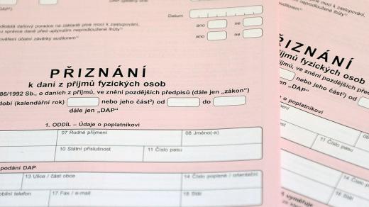 Finanční úřad, daně, daň, daňové přiznání, formulář (ilustrační foto)