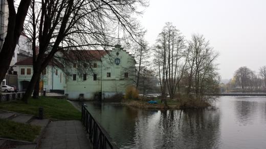 Vodní královská elektrárna v Písku s Otavou
