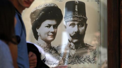 Následník rakouského trůnu František Ferdinand s chotí Žofií