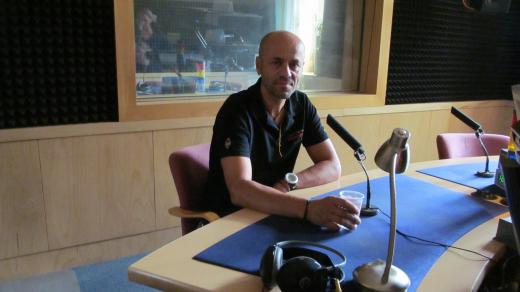 Radek Jaroš v ostravském studiu.