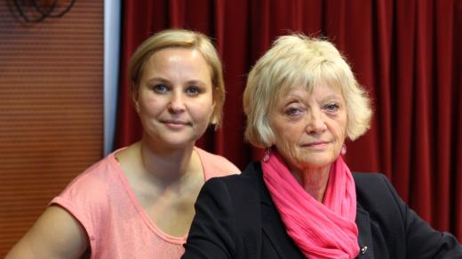 Zdeňka Drlíková s moderátorkou Tamarou Peckovou