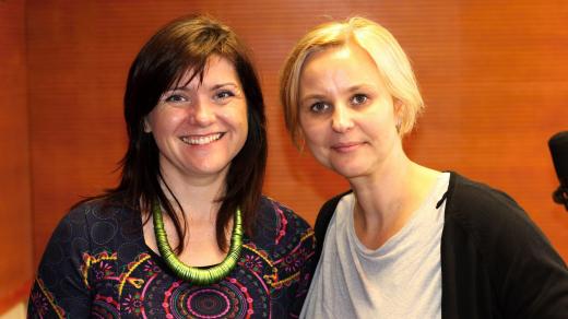 Martina Přibylová s moderátorkou Tamarou Peckovou