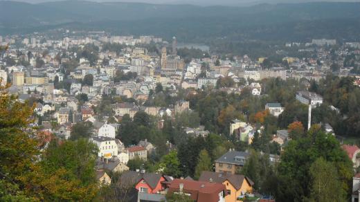 Výhled na Jablonec nad Nisou z Petřínu