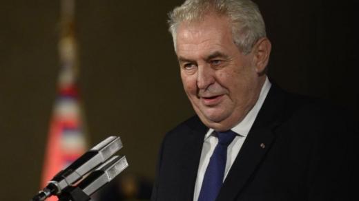 Prezident Miloš Zeman pronesl projev na úvod slavnostního ceremoniálu 28. října na Pražském hradě