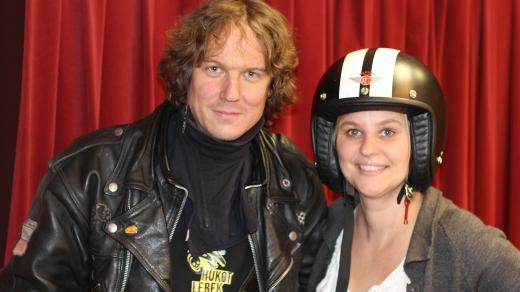 Jiří Pavelka s moderátorkou Tamarou Peckovou