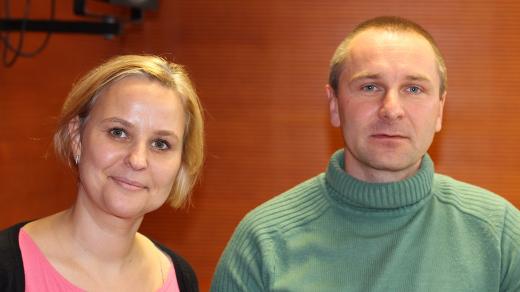 Luboš Bervida s moderátorkou Tamarou Peckovou
