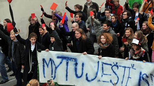 17. listopad 2014, protesty proti prezidentovi Miloši Zemanovi, Pražský hrad