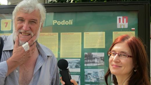 Vít Slíva a Alena Blažejovská při natáčení v Hradci nad Moravicí