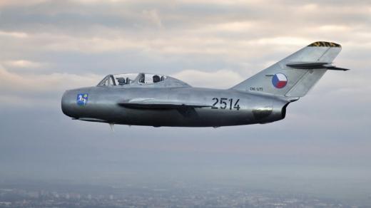 Mig-15UTI byl vyroben v Aeru Vodochody  jako cvičná verze legendární proudové stihačky s motorem VK-1