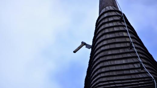 Sekyrka na špici zvonice