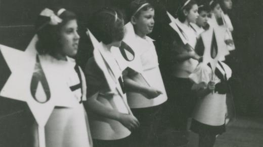 Oslava židovského svátku Chanuka, Praha, prosinec 1945
