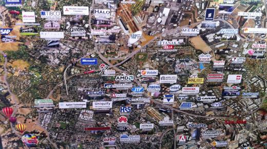 Silicon Valley je hnízdo největších technologických firem  