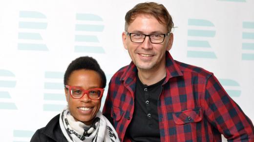 Zpěvačka Tonya Graves a moderátor Petr Zajíček