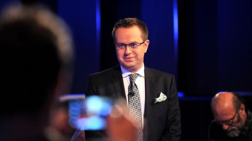 Václav Moravec při práci v České televizi