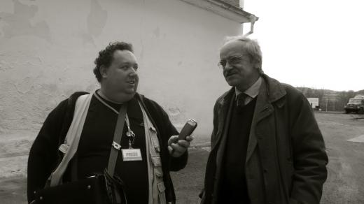 Jaroslav Lobkowicz a Tomáš Černý při natáčení