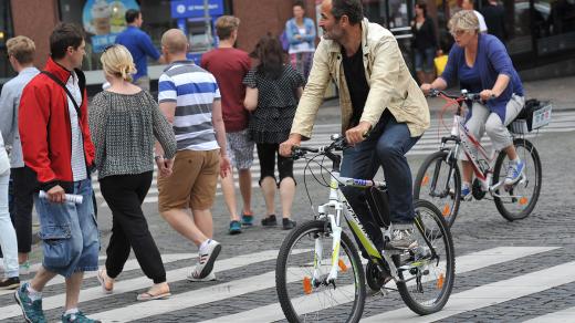 cyklista, kolo, Praha