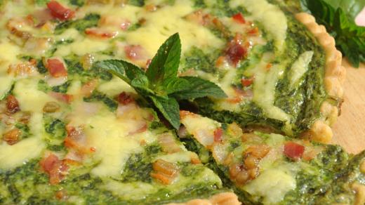 Špenatový quiche z piva