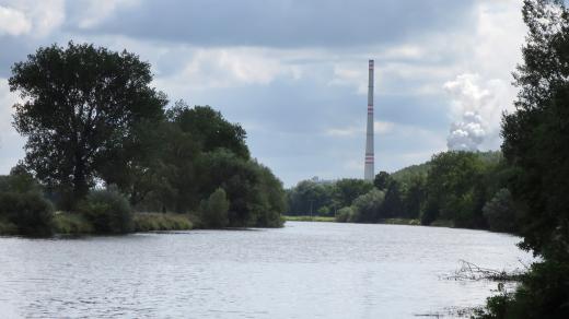 Řeka Labe poblíž obce Kojice