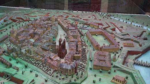 Snímek modelu pevnosti, který zhotovil na počátku 20. století František Žaloudek