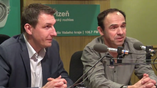 Ředitel společnosti Plzeň 2015 Jiří Suchánek a umělecký šéf Petr Forman