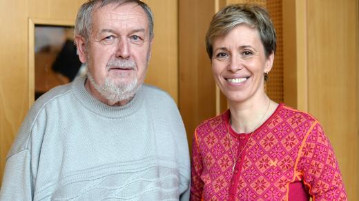 Alena Zárybnická a historik Jiří Kotyk
