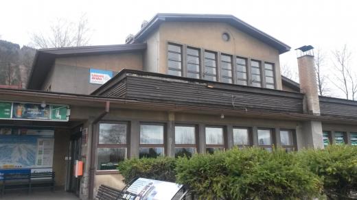 Nástupní budova lanovky v Oldřichovicích