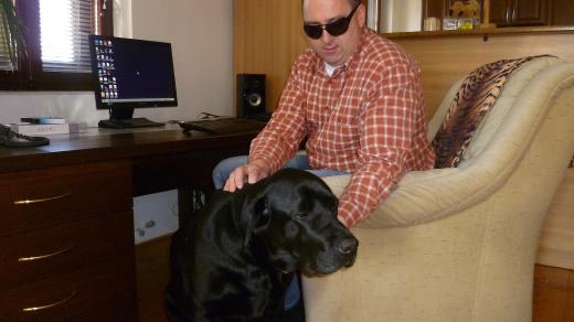 Robert Kotrba, nevidomý masér