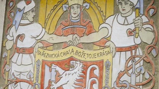 Sgrafito na budově řeznictví