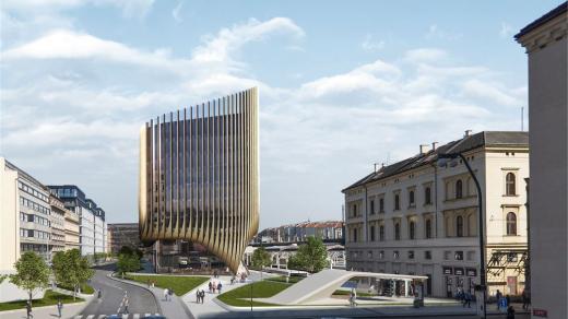 Vizualizace Central Business Districtu kolem Masarykova nádraží