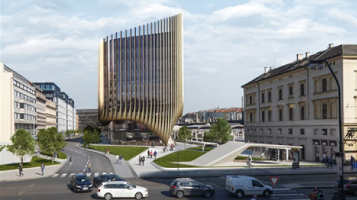 Vizualizace Central Business Districtu kolem Masarykova nádraží