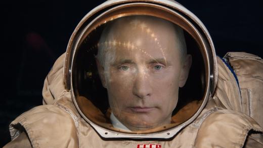 Vladimír Putin jako sovětský kosmonaut
