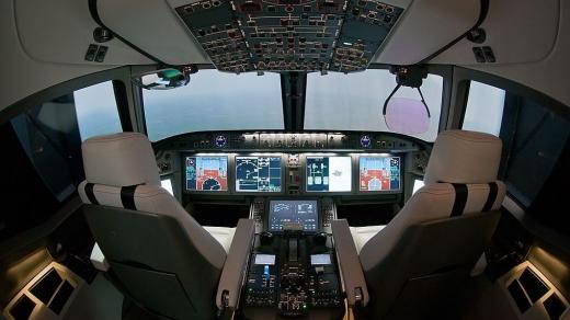 Kokpit ruského letadla MS-21