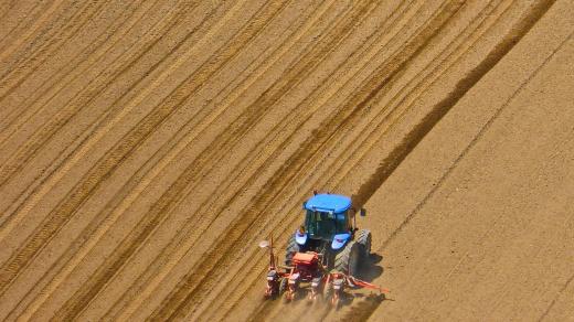 Traktor na poli (ilustrační foto)