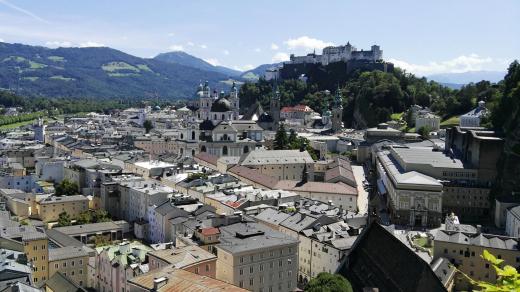 Salcburk, Pohled od Muzea moderny