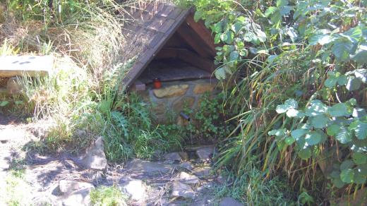 Ve Zlínském kraji se nedaleko obce Osvětimany nachází na místě bývalého hradiska studánka svatého Gorazda