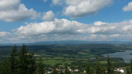 Výhled z Velkého Roudného na Roudno a Slezskou Hartu