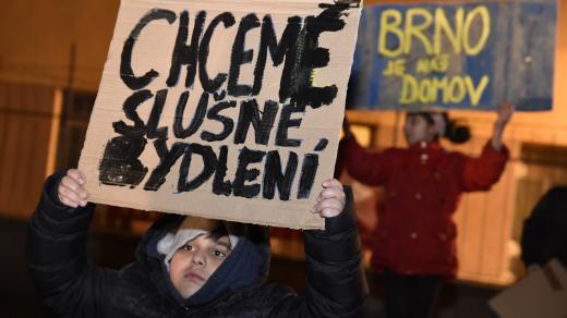 Z demonstrace Chceme bydlet 