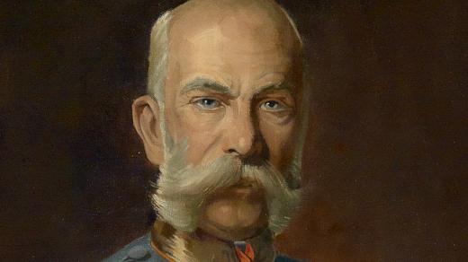 Výřez z portrétu císaře Františka Josefa I.