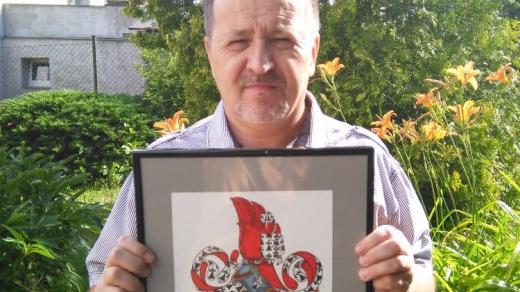 Zbyněk Brůža se svým osobním znakem