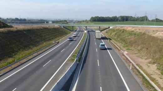 Nový úsek dálnice D3 mezi Borkem a Úsilným u Českých Budějovic