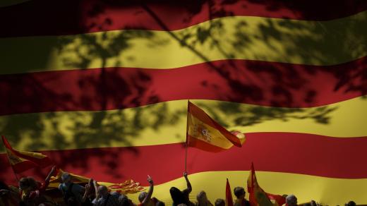 Demonstrace v Barceloně (29. října 2017)