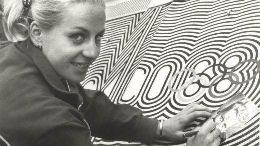 Věra Čáslavská na olympijských hrách v Mexiku (1968)