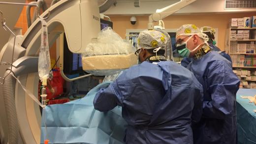 Doktor Vivek Reddy a prof. Petr Neužil se připravují na druhou část plastiky trojcípé chlopně