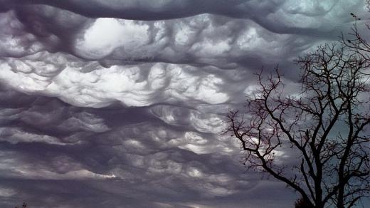asperatus, mraky, bouřka, nebe