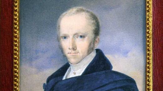 František Palacký na Schödlově miniatuře. Ta je po Tkadlíkově olejovém portrétu z roku 1821 druhou nejstarší podobiznou tohoto největšího českého historika. Zachycuje ho jako třicátníka