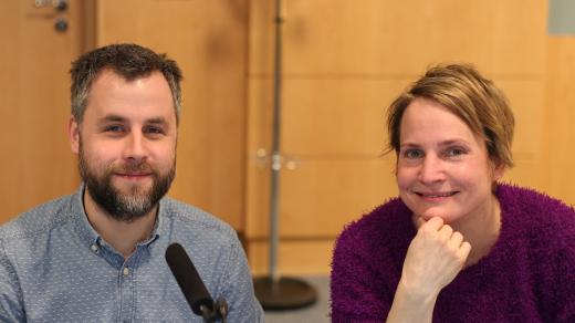 dramaturg Jakub Třešňák a scenáristka Zuzana Šimečková