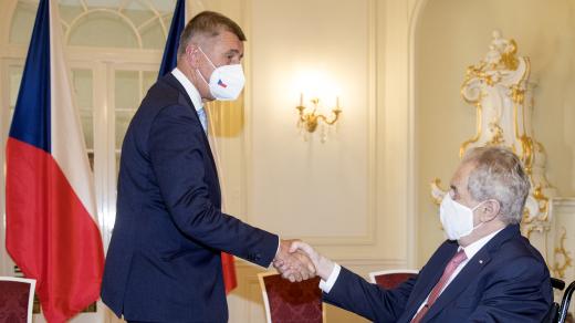 Premiér Andrej Babiš (ANO) a prezident Miloš Zeman