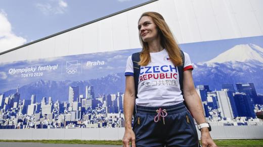 Ambasadorka akce střelkyně Kateřina Emmons na Olympijském festivalu v Praze