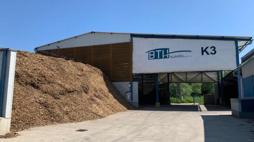 Bytové tepelné hospodářství Slavičín, spalování dřevní štěpky